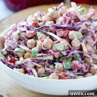 Creamy Vegan Chickpea & Cabbage Salad Recipe 11 creamy chickpea salad with cabbage featuring image