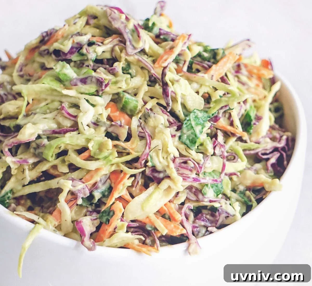 Creamy Vegan Chickpea & Cabbage Salad Recipe 8 healthy coleslaw avocado vegan whole30 recipe