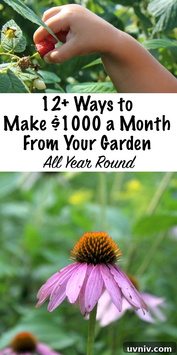 12+ Proven Ways to Earn $1,000/Month From Your Garden Year-Round 17 12+ Ways to Make an Extra $1000 a Month From Your Garden ~ Year Round! ~ A home garden is a great opportunity to earn an extra income from something you already love all year round. #workfromhome #garden #marketgarden #organicgarden #smallfarm #selfemployed
