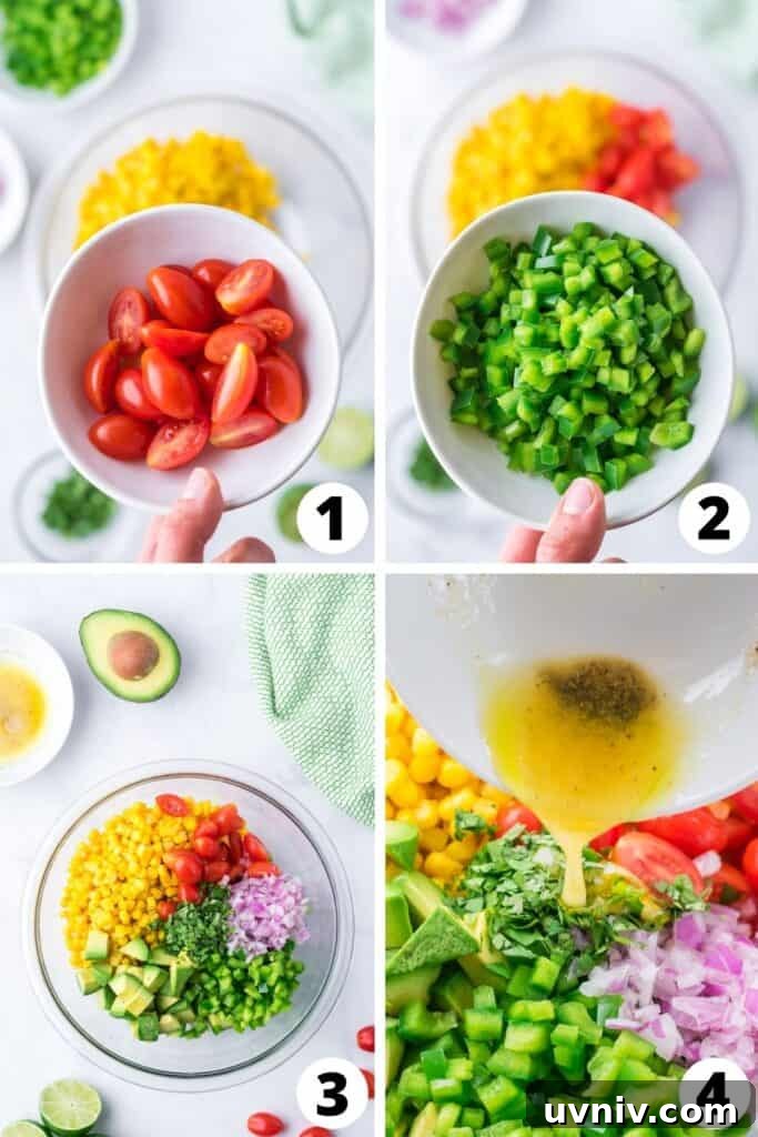 Corn Salad with Dressing Corn Avocado Salad with Dressing