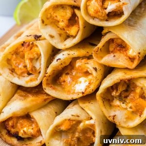 Crispy Chicken Taquitos with Tangy Salsa Recipe 10 How to make Chicken Taquitos! Gooey cheese and savory chicken with Mexican spices all rolled up in a crispy tortilla.