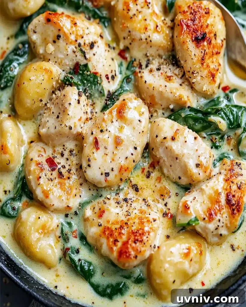 Creamy Spinach Chicken Gnocchi: Comforting One-Pot Dinner 2 Creamy Spinach Chicken Gnocchi