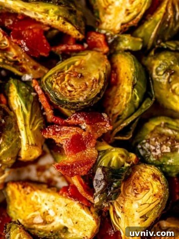 Crispy brussels sprouts and crispy bacon.