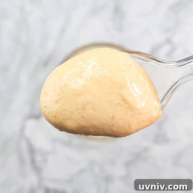 Creamy Sriracha Sauce Recipe for Burgers, Wraps & Sandwiches 6 Overhead view of process shot 3 - spread on a burger or sandwich and enjoy!