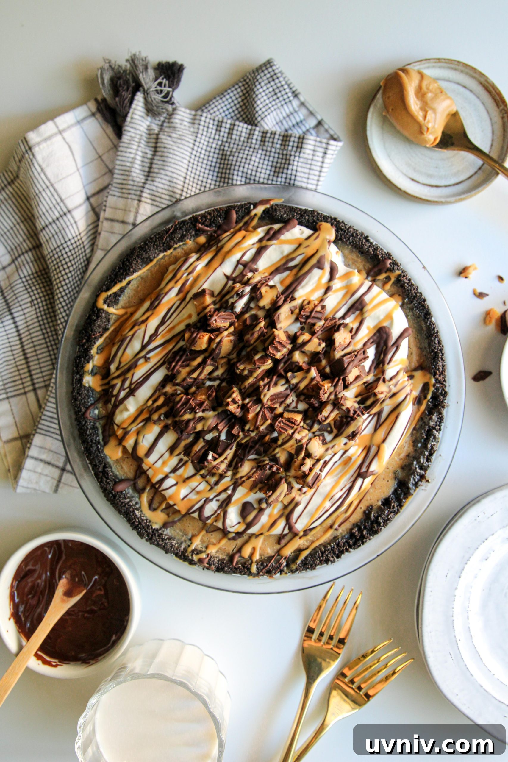 Peanut Butter Pie Recipe — Gluten & Dairy Free Delight 3 Gluten-free Dairy-free Peanut Butter Pie - No-bake, EASY! With vegan option.