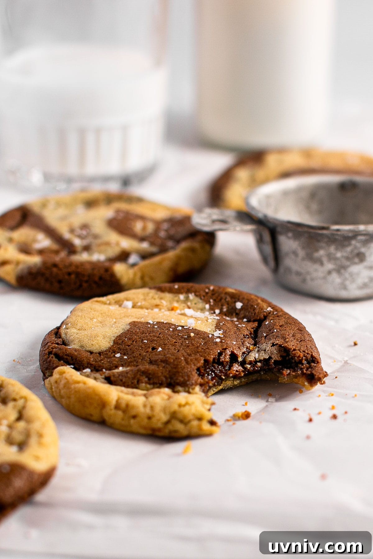Chocolate Marble Cookies Recipe: Soft Swirl Cookies for Any Occasion 15 Stack of marble cookies
