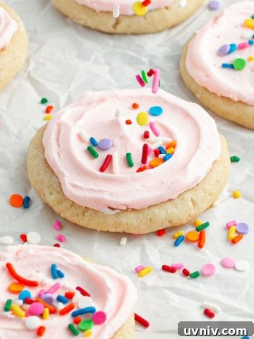 Eggless frosted sugar cookies