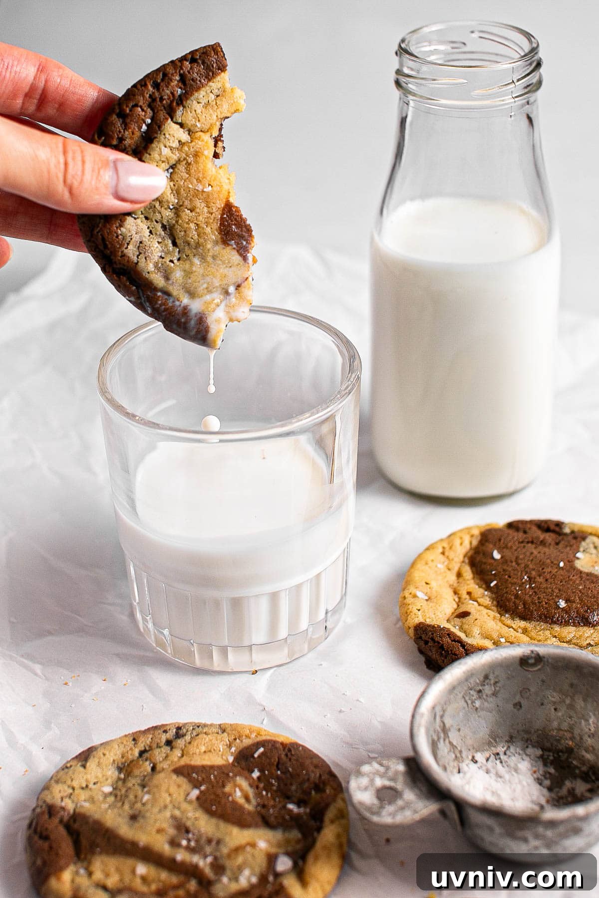 Chocolate Marble Cookies Recipe: Soft Swirl Cookies for Any Occasion 4 Mixing cookie dough