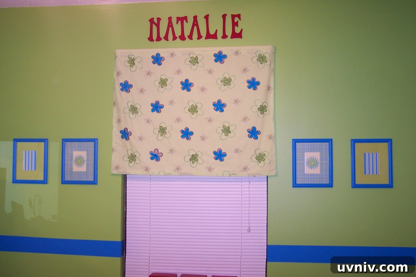 Girls bedroom on a budget wooden letters paint stripe
