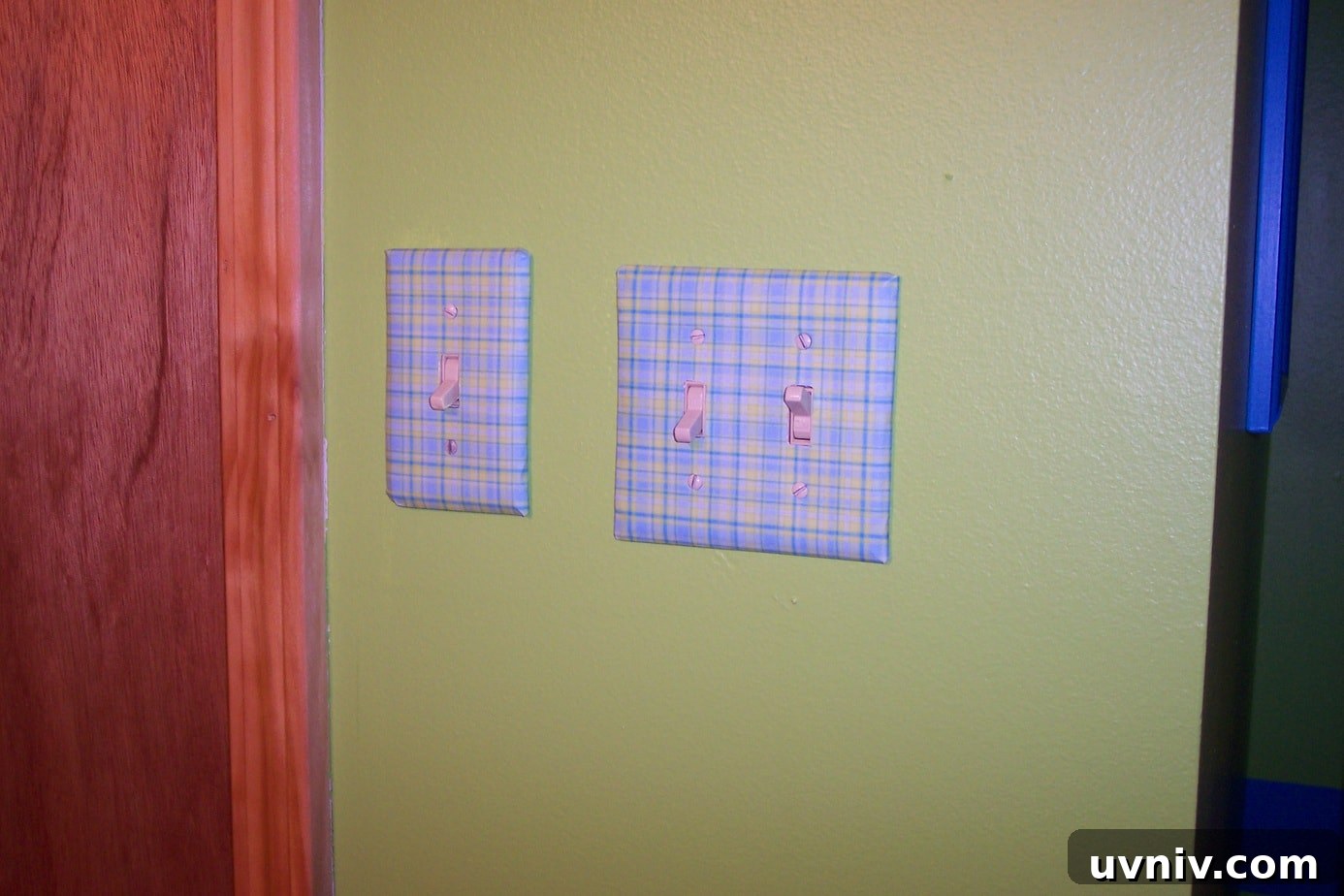 Girls bedroom on a budget light switch plate