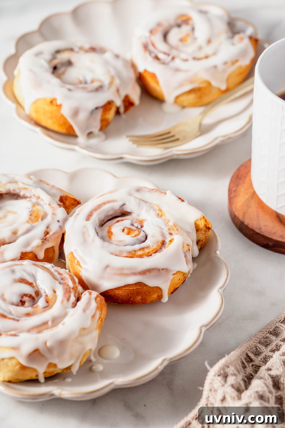 Pillsbury Cinnamon Rolls in the Air Fryer: Quick & Fluffy 2 air fryer cinnamon rolls from pillusbury cinnamon roll can.