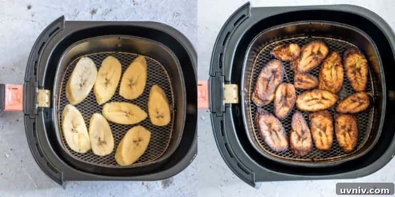 Crispy Fried Plantains Recipe: Sweet and Savory Guide 4 making fried plantains in the air fryer
