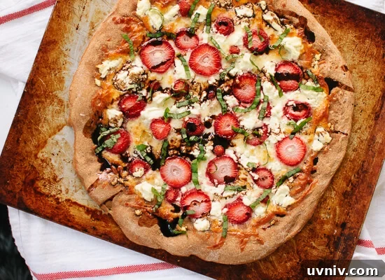 Strawberry, basil and balsamic pizza recipe