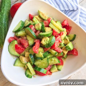 Cucumber Tomato Avacado salad