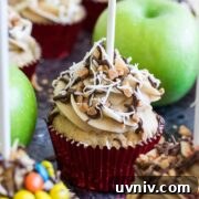 caramel apple cupcakes