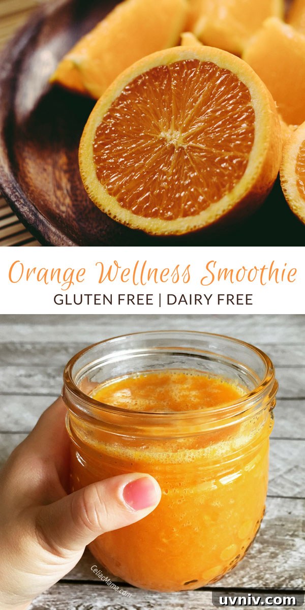 Dairy-Free Orange Wellness Smoothie Recipe 5 orange-wellness-smoothie