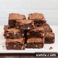 Crunchy Walnut Brownies: Fudgy Chocolate Brownie Recipe 2 Nutty brownies