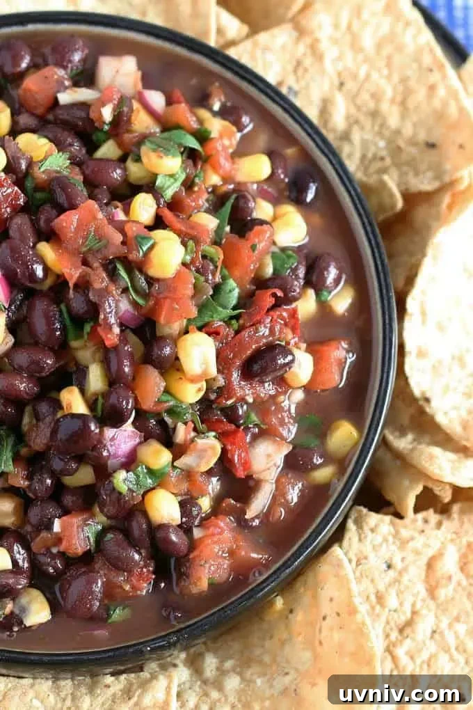 No Cook Corn Black Bean Salsa