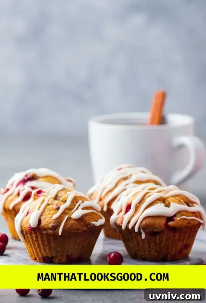 Cranberry Pecan Muffins with Sweet Glaze 2 Glazed Cranberry Pecan Muffins
