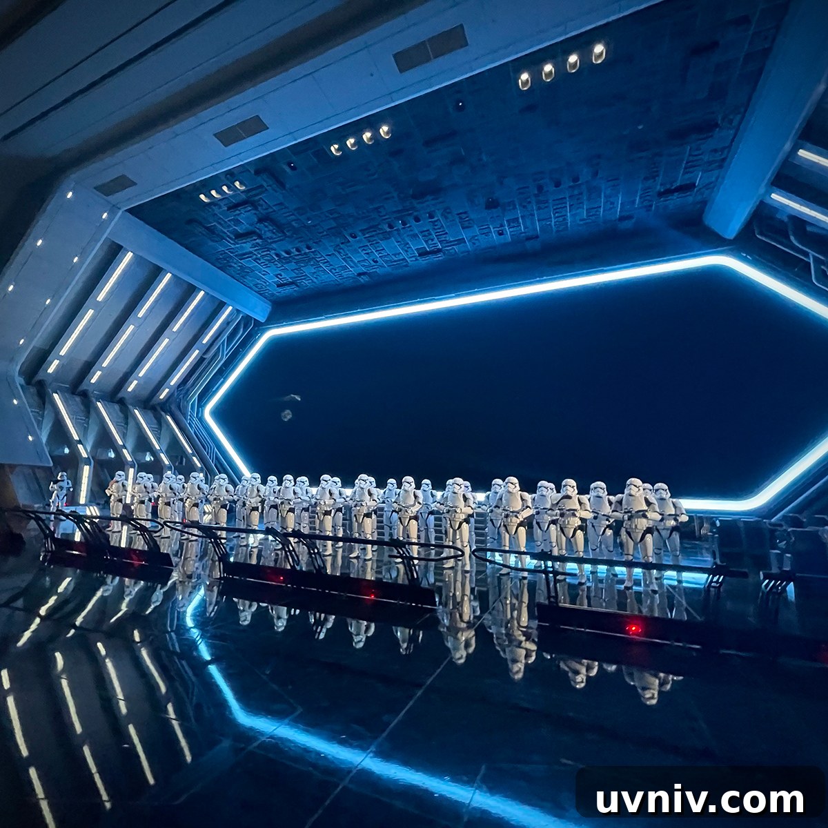 Inside a Star Wars ride at Disneyland