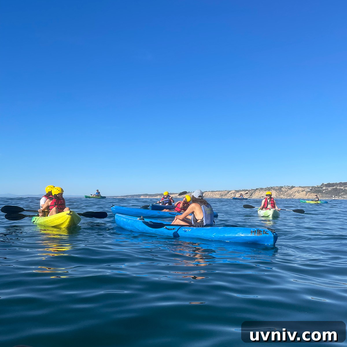 Kayaking off the coast of La Jolla, CA
