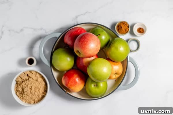 ingredients for making instant pot apple butter