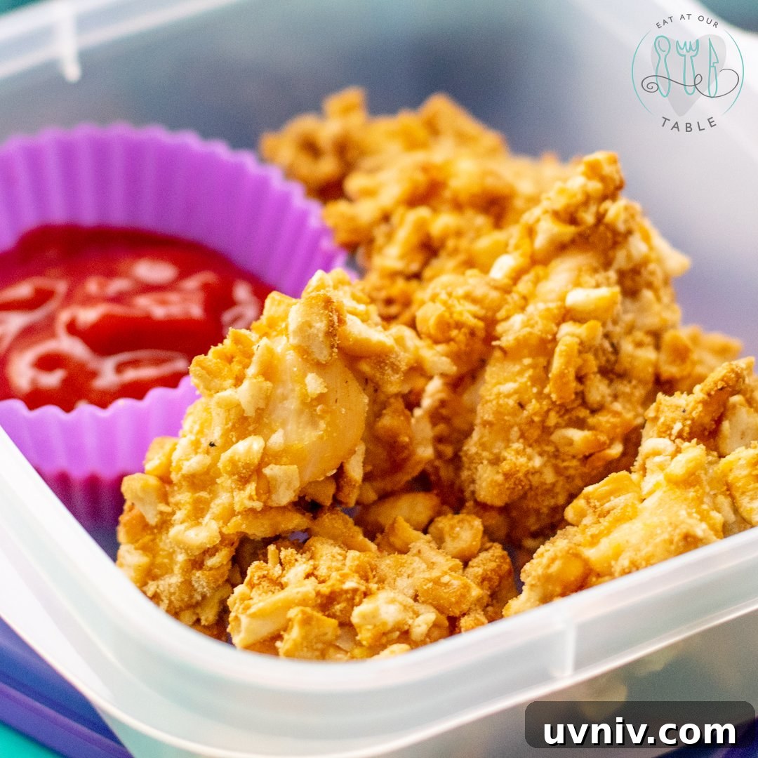 Gluten free pretzel crusted chicken nuggets